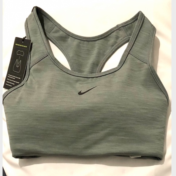 Nike Other - NWT Nike Classic DriFit Swoosh Bra Gray Small